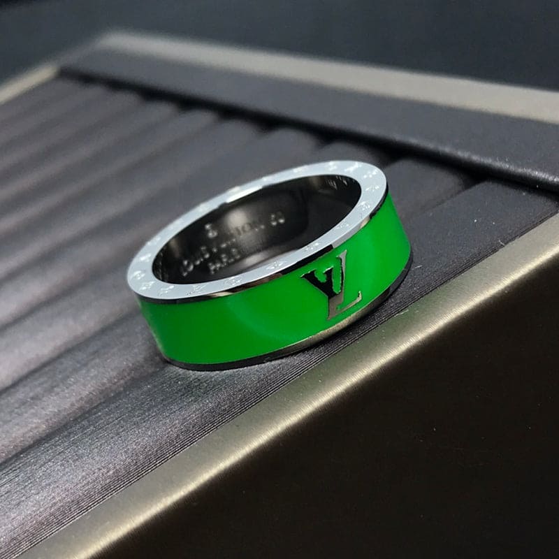 18K Louis Vuitton Ceramic Set of Two Rings