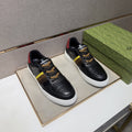 Gucci Black Stripe Low-Top Sneakers — front