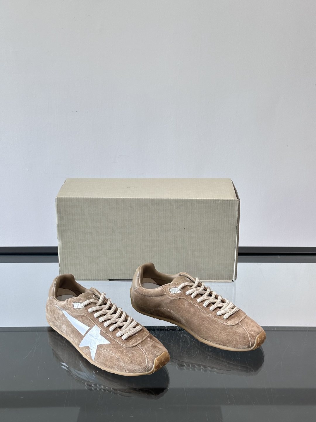 Golden Goose Brown Star Sneakers — back