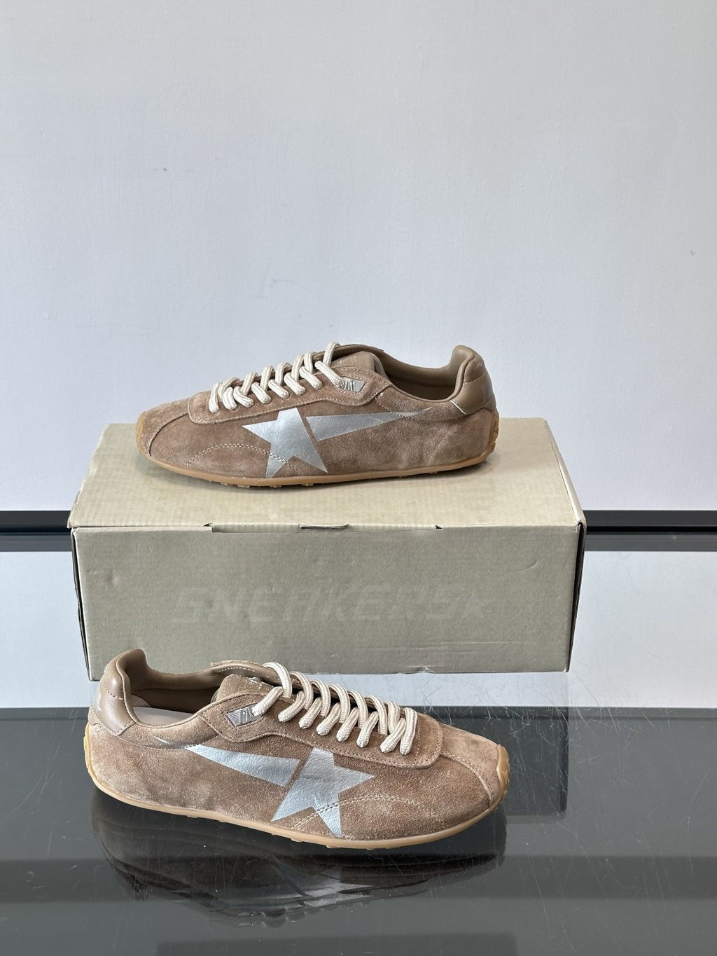 Golden Goose Brown Star Sneakers — side