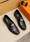 Hermès Black Hardware Slip-On Shoes — hero