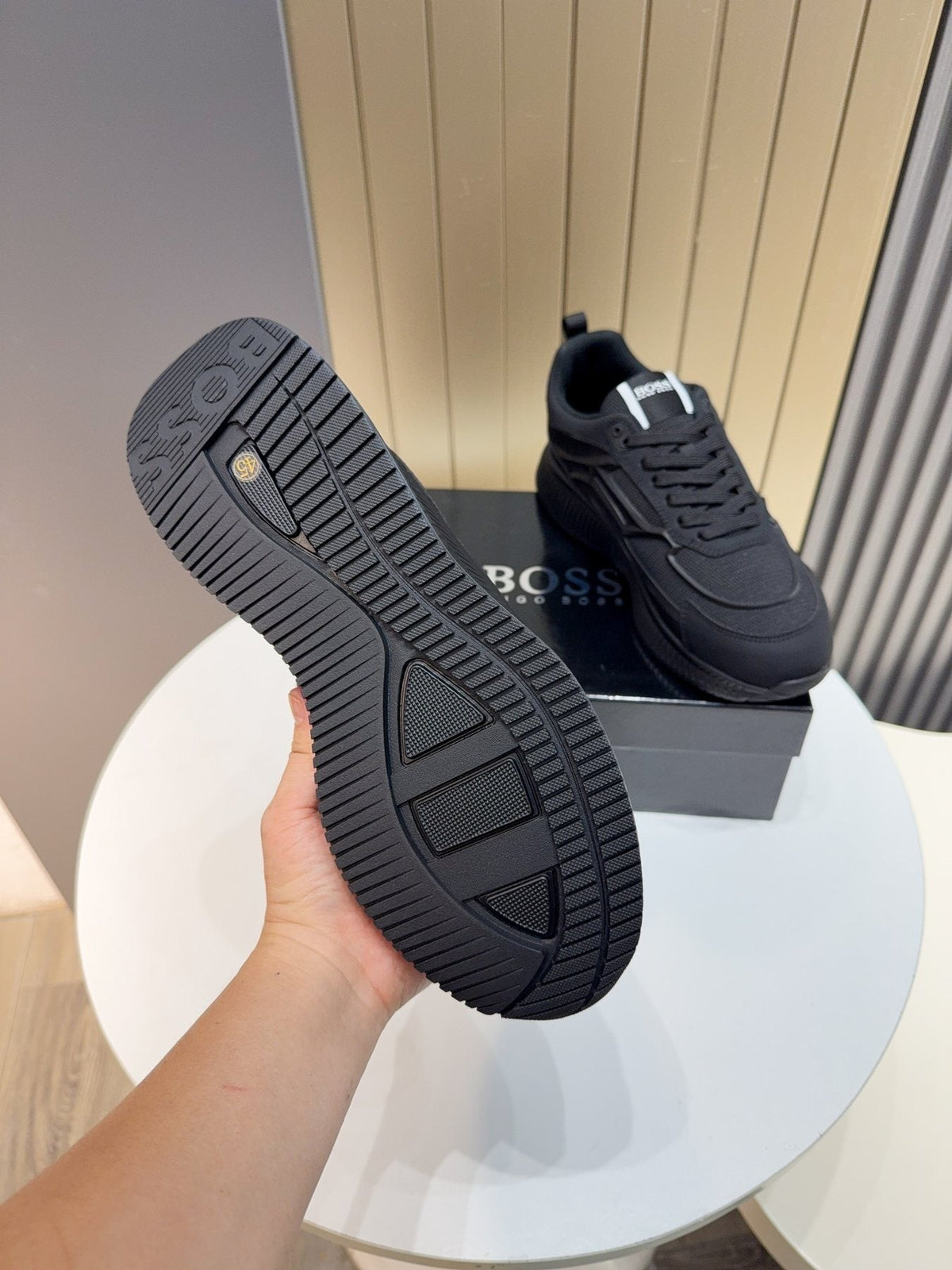 BOSS Black Low-Top Sneakers — detail