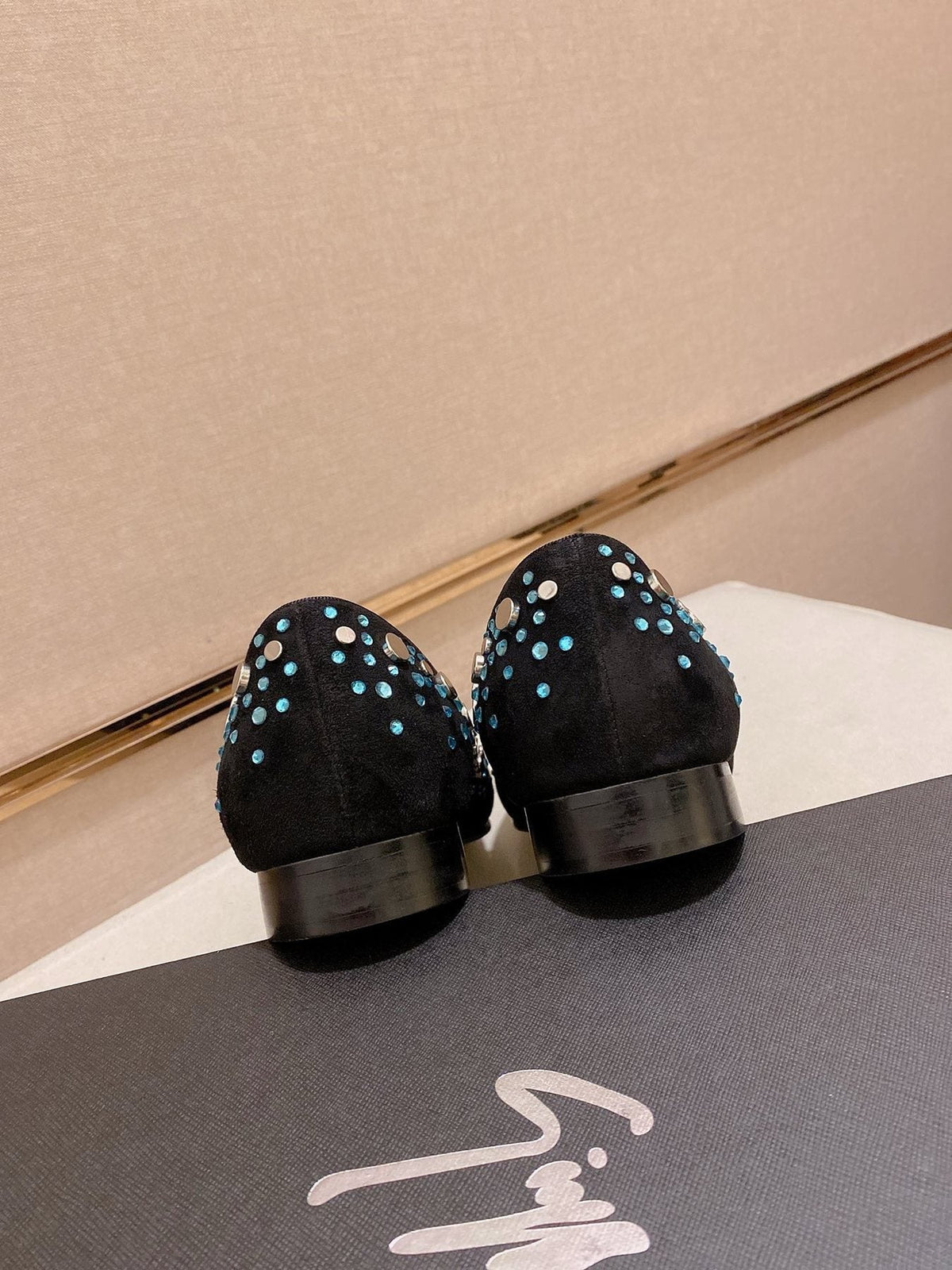 Giuseppe Zanotti Rhinestone Slip-On Loafers — back