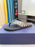 Dior Patterned Strap Thong Sandals — hero