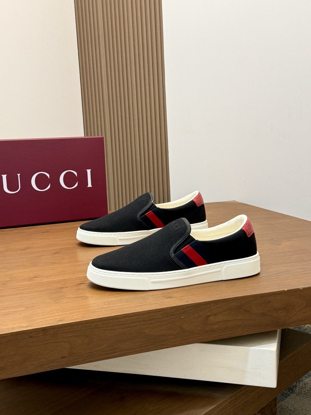Gucci Web Stripe Slip-On Sneakers — hero
