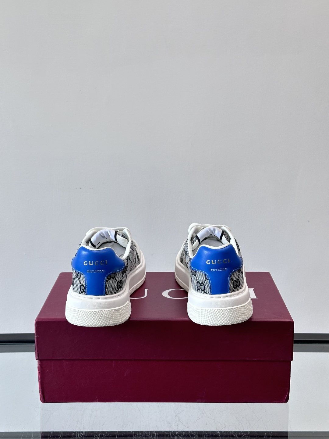Gucci Blue Accent Low-Top Sneakers — back
