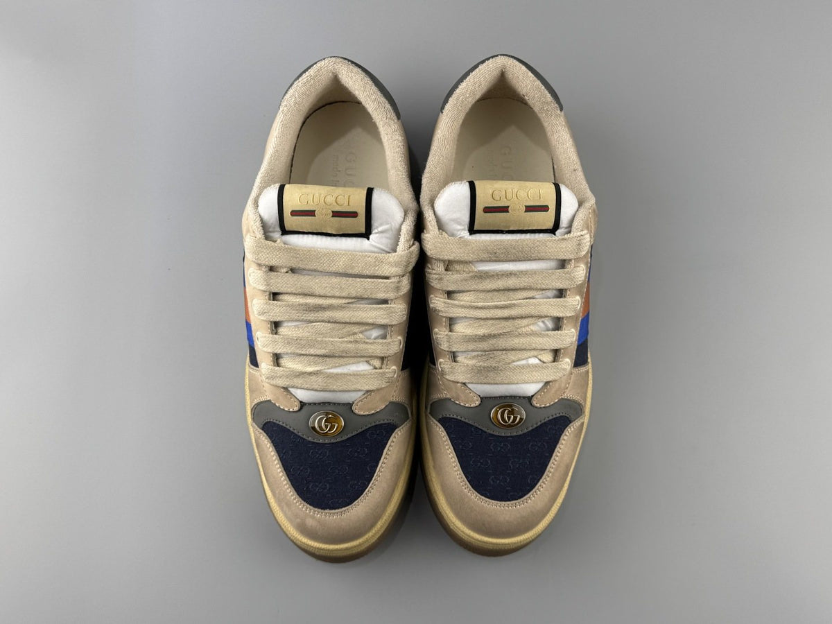 Gucci Aged Stripe Low-Top Sneakers — front