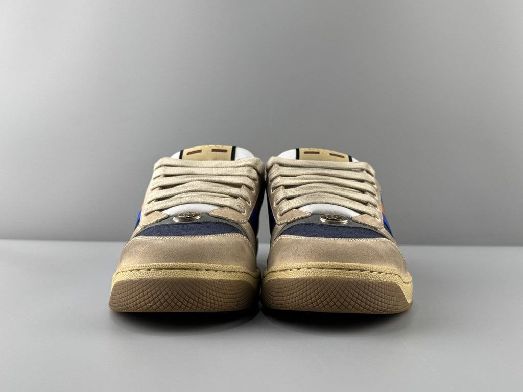 Gucci Aged Stripe Low-Top Sneakers — hero