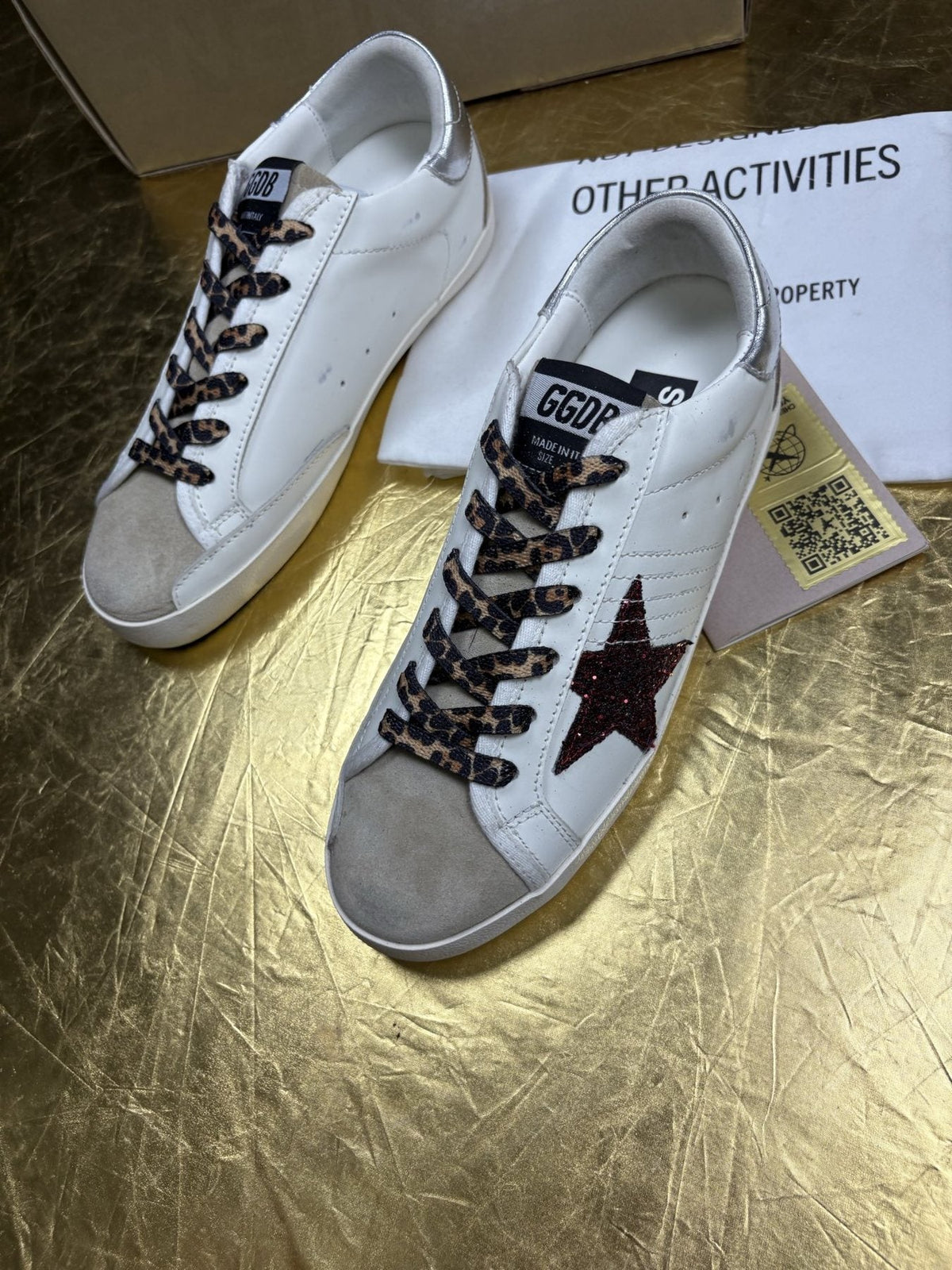 Golden Goose Navy Star Low-Top Sneakers — front