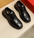 Ferragamo Black Patent Lace-Up Shoes — hero