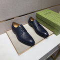 Gucci Navy Lace-Up Shoes — hero