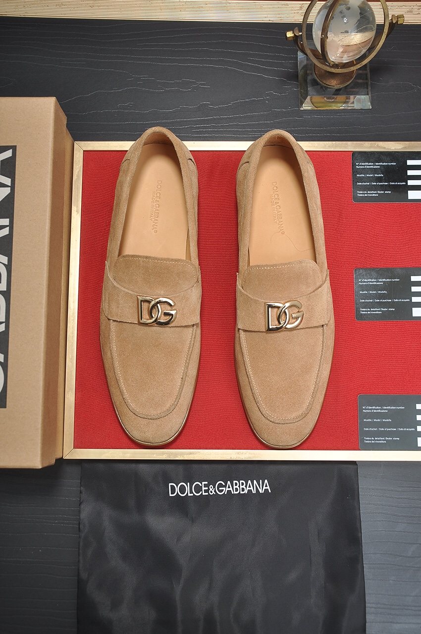 Dolce & Gabbana Metal-Embellished Loafers — front