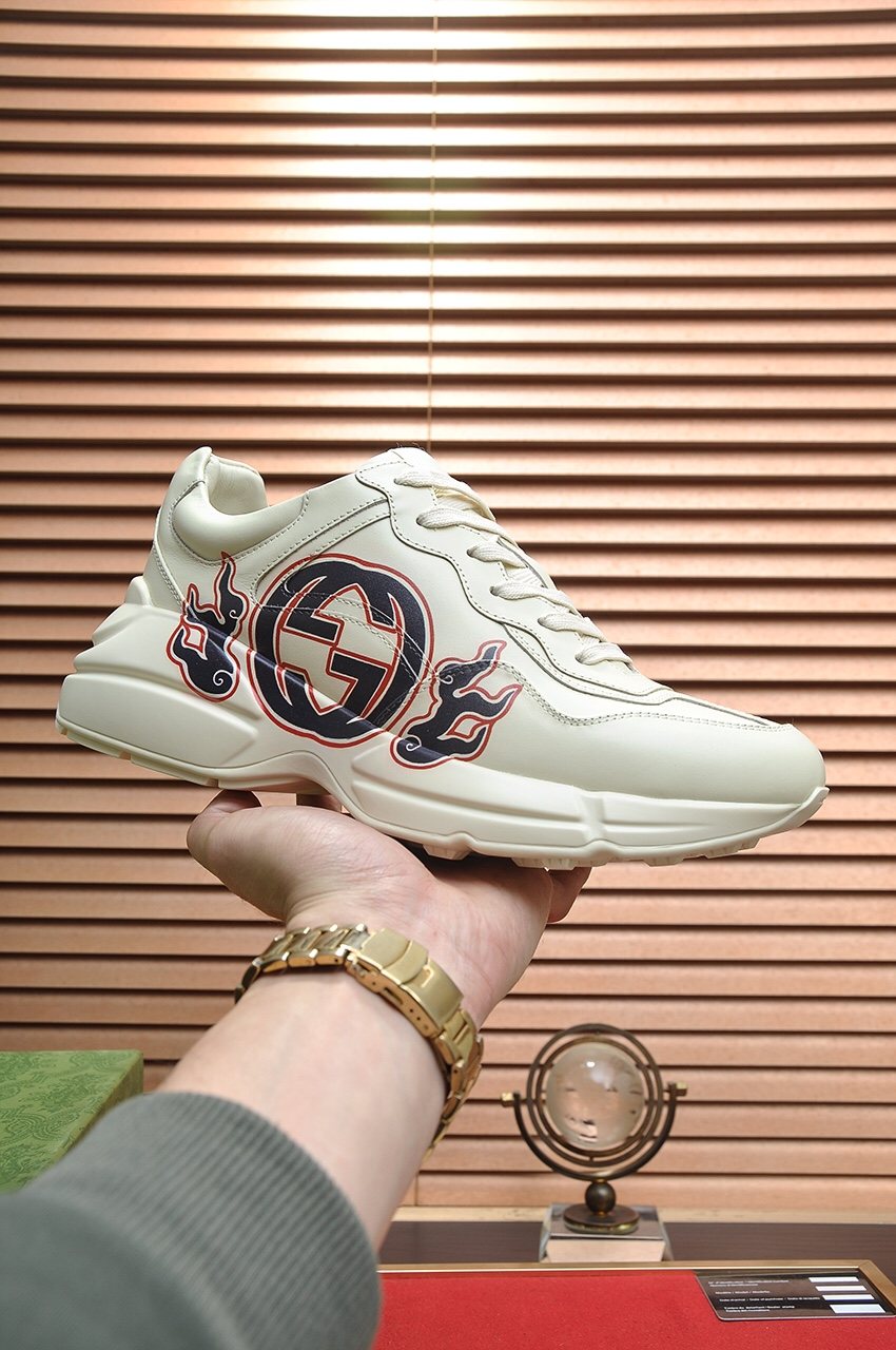 Gucci Off-White Emblem Sneakers — side
