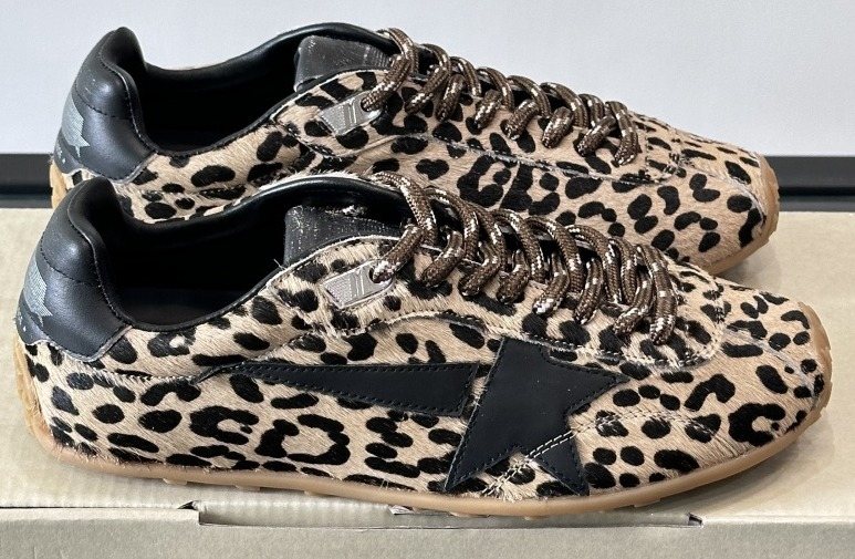 Golden Goose Leopard Print Star Sneakers — hero