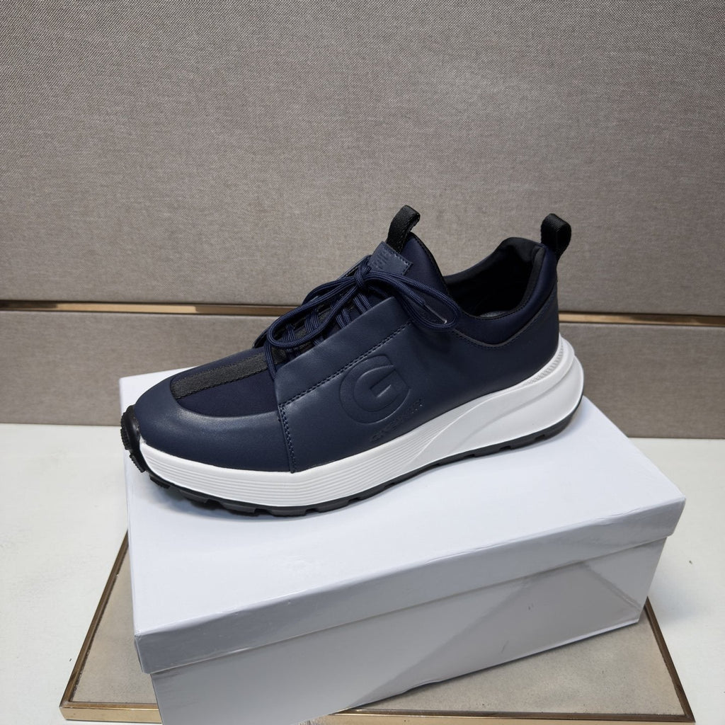 Givenchy Navy Blue Low-Top Sneakers — side