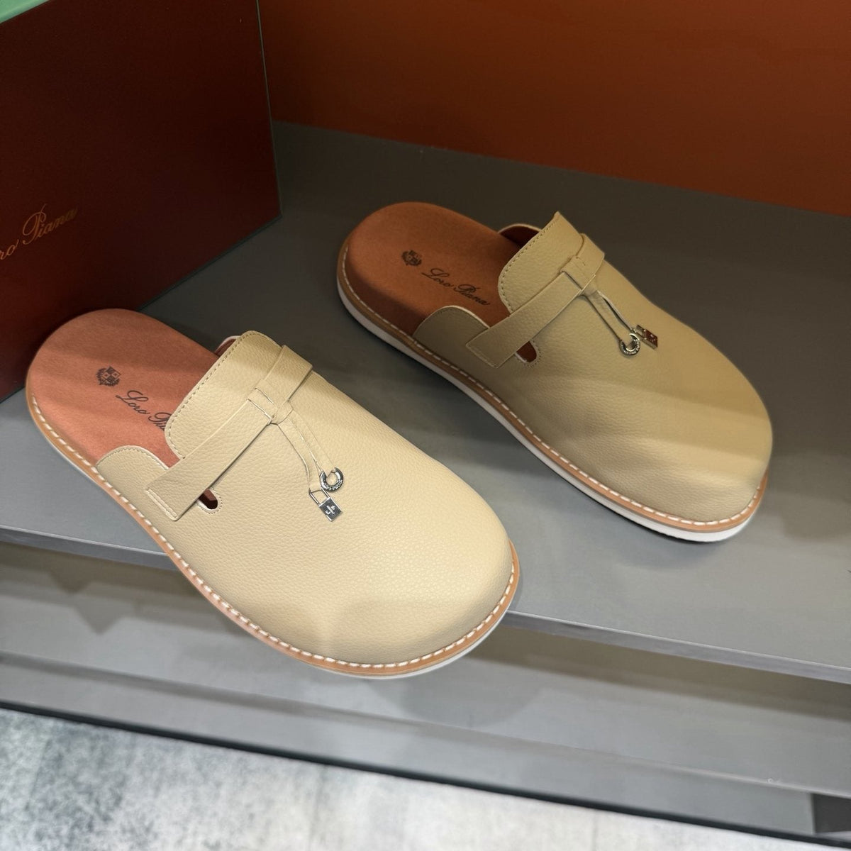 Backless Loafers with Layered Vamp Strap — hero