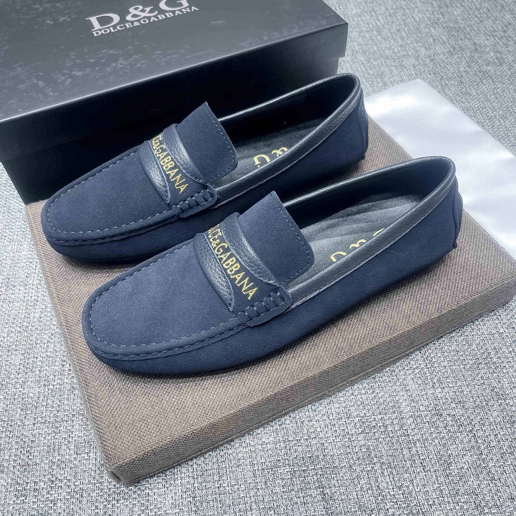 Dolce & Gabbana Gold-Detail Loafers — front
