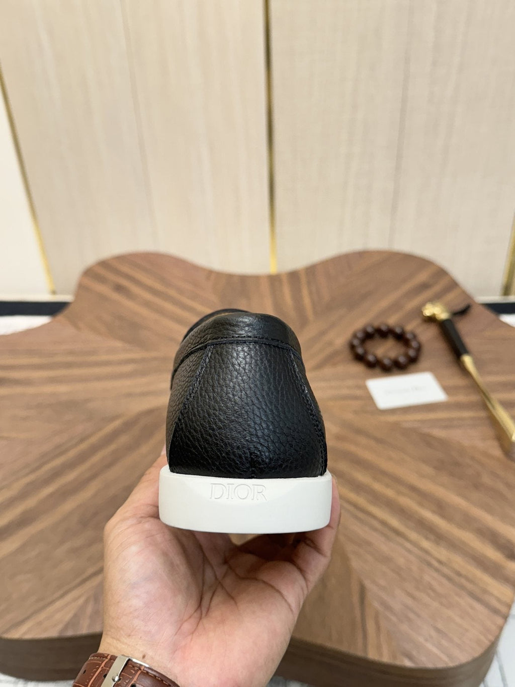 Dior Men's Contrast-Sole Slip-On Loafers — back