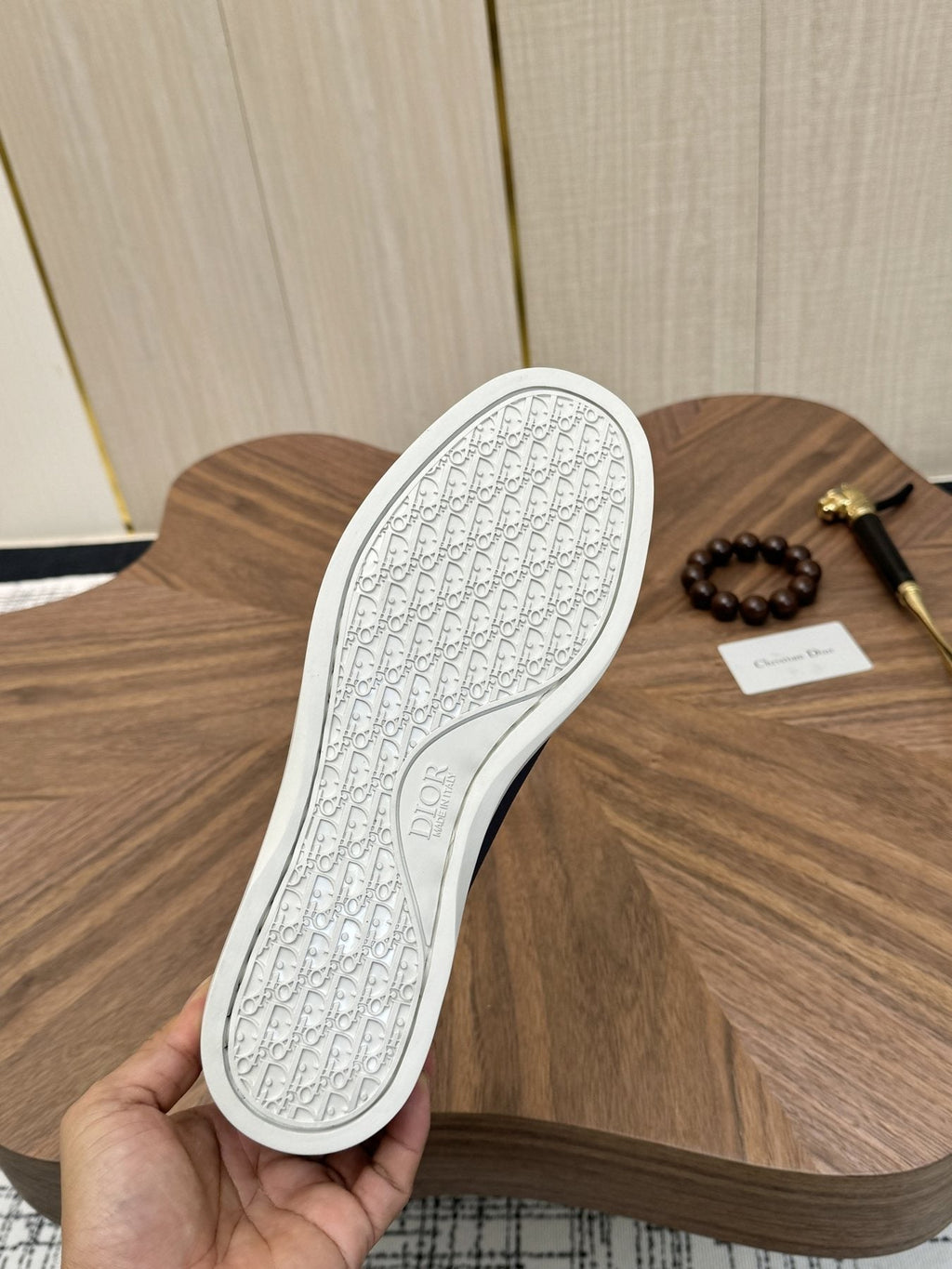 Dior Men's Contrast-Sole Slip-On Loafers — side