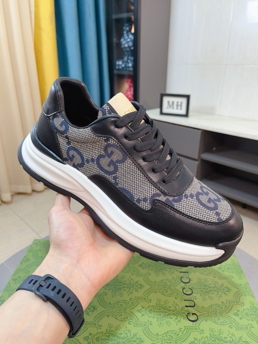 Gucci GG Pattern Sneakers — side