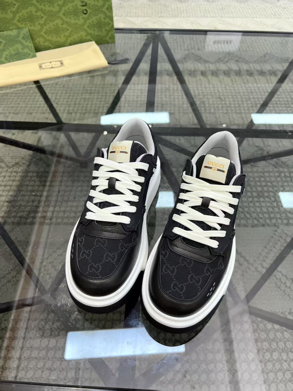 Gucci Monogram Low-Top Sneakers — front