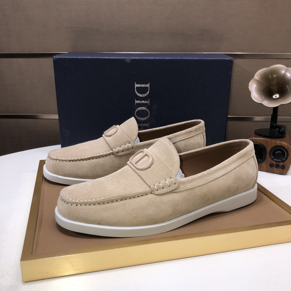 Dior Metal Hardware Slip-On Loafers — side