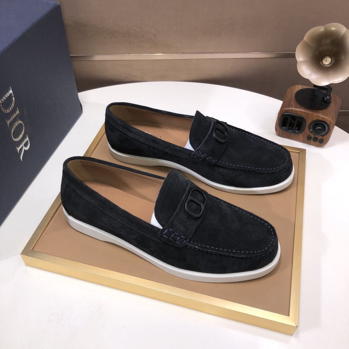 Dior Metal Hardware Slip-On Loafers — hero