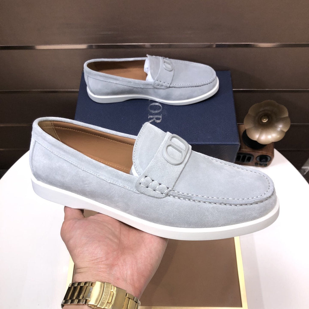 Dior Metal Hardware Slip-On Loafers — side