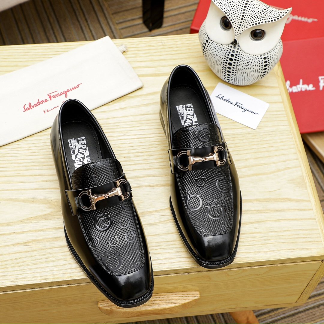 Ferragamo Black Bit Loafers — hero