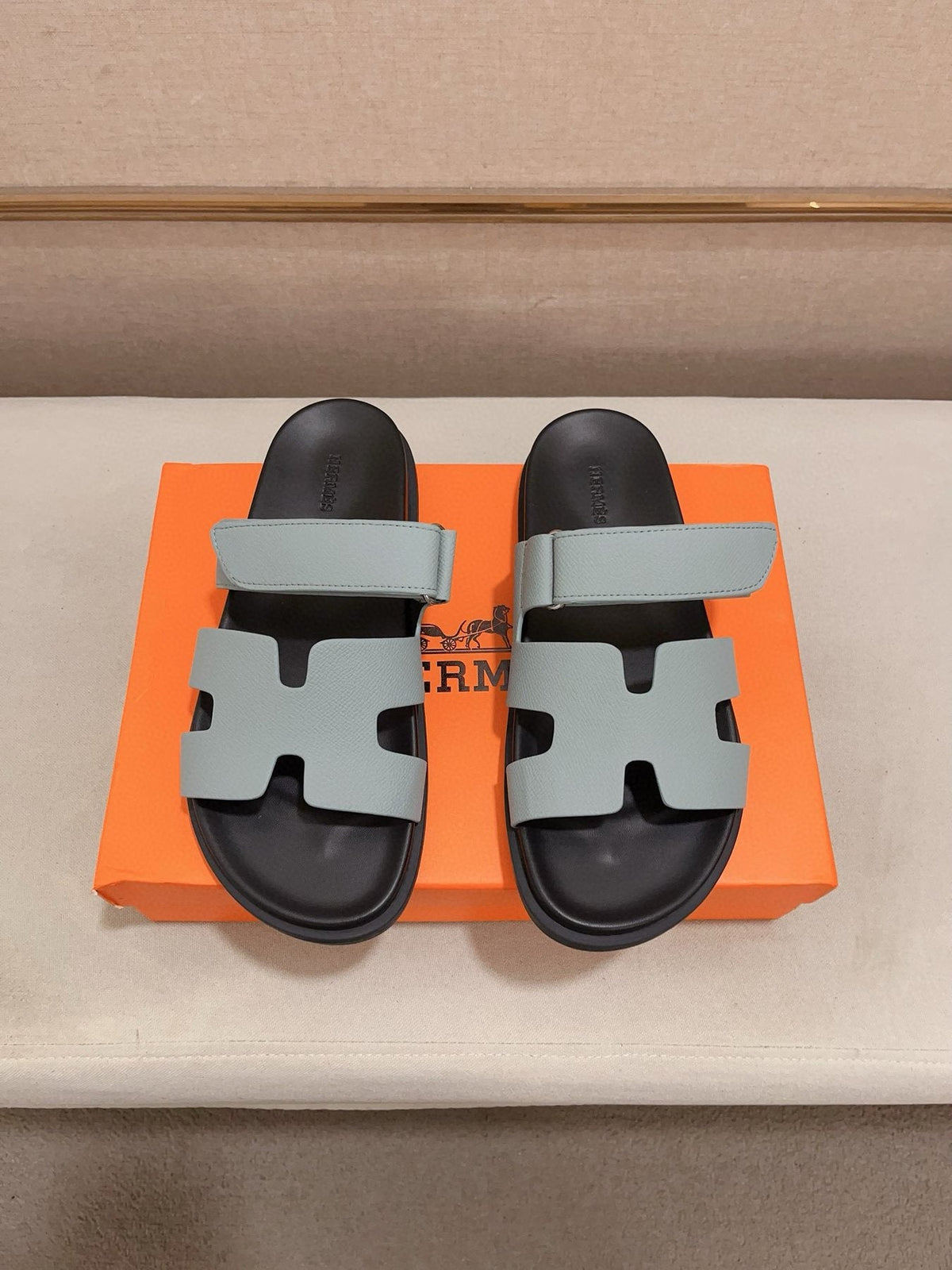 Hermès H-Cutout Slide Sandals — front