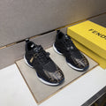 Fendi Patterned Toe Low-Top Sneakers — front