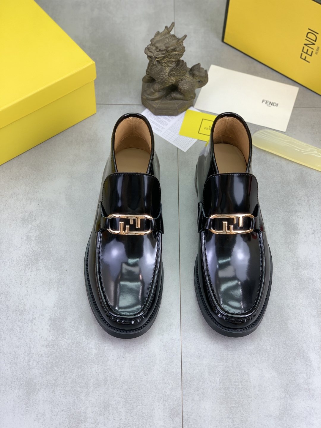 Fendi Croc-Embossed Buckle Ankle Boots — front