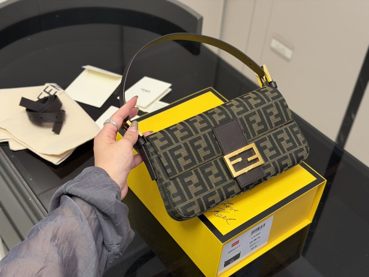 Fendi Monogram Flap Shoulder Bag — front