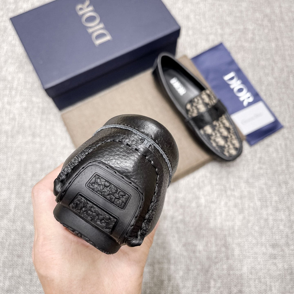 Dior Patterned Strap Loafers — back
