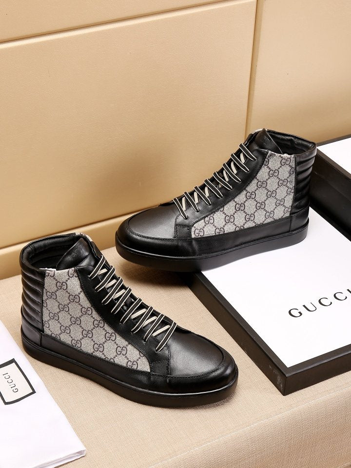 Gucci GG-Pattern High-Top Sneakers — front