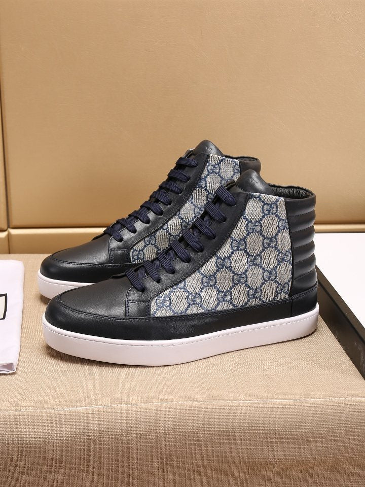 Gucci GG-Pattern High-Top Sneakers — front