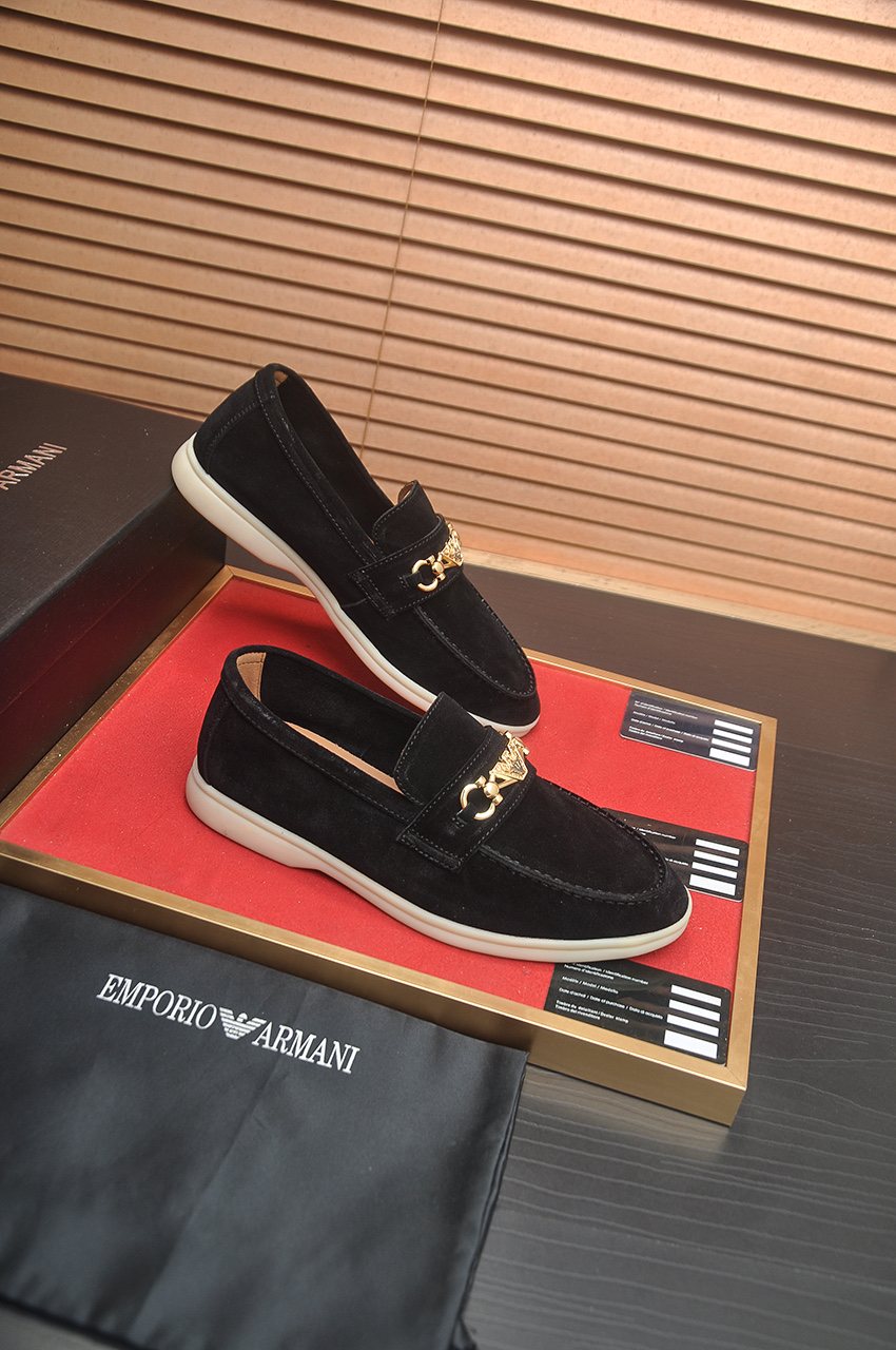 Armani Horsebit Slip-On Loafers — front