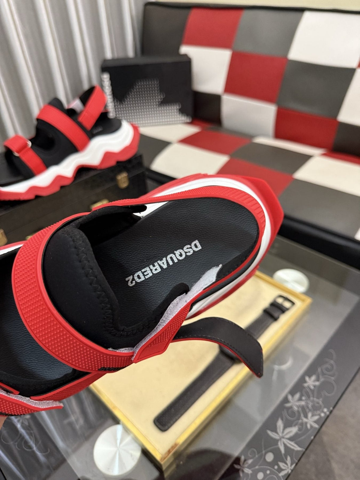 DSQUARED2 Color-Block Sport Sandals — back