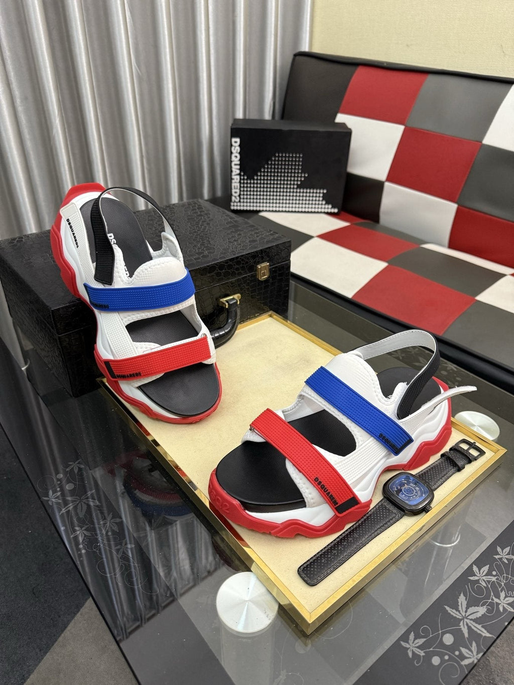 DSQUARED2 Color-Block Sport Sandals — front