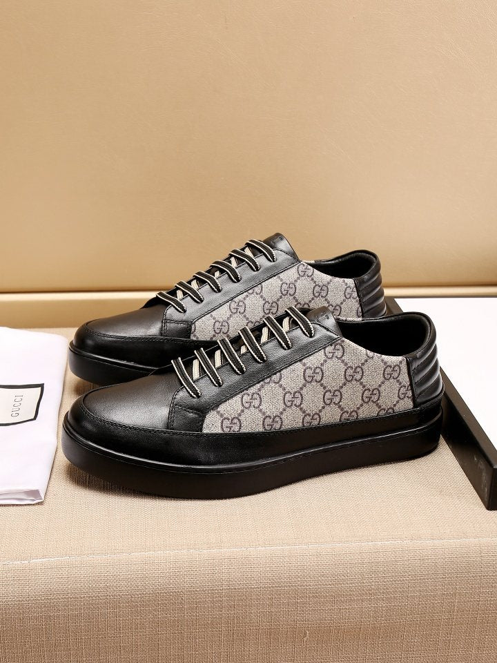 Gucci Monogram Panel Low-Top Sneakers — front
