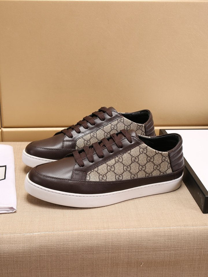 Gucci Monogram Panel Low-Top Sneakers — front