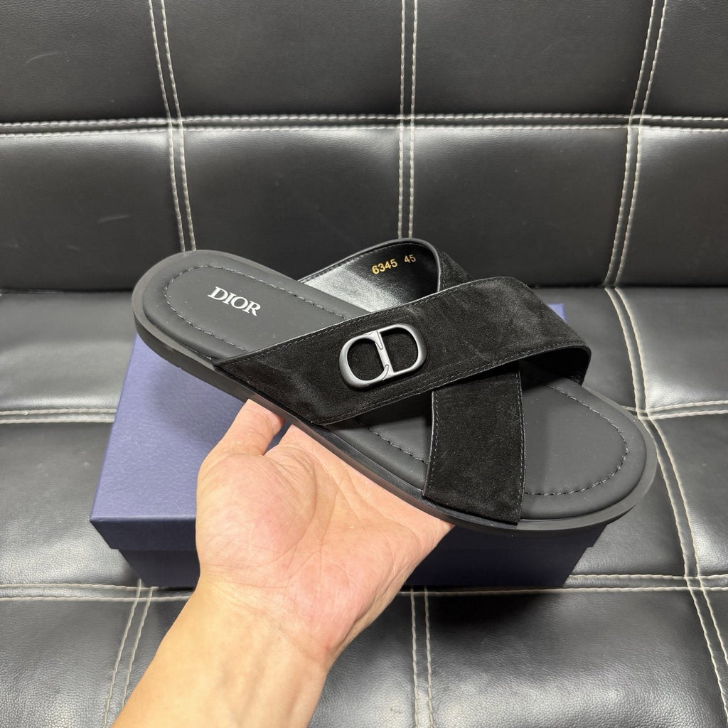 Dior Crossover Slide Sandals — front
