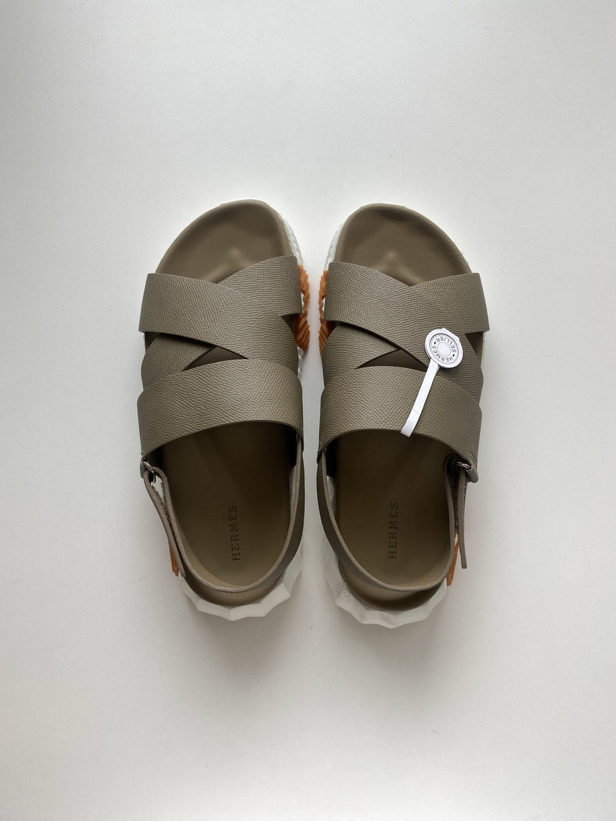 Hermès Nappa Calfskin Slingback Sandals — front