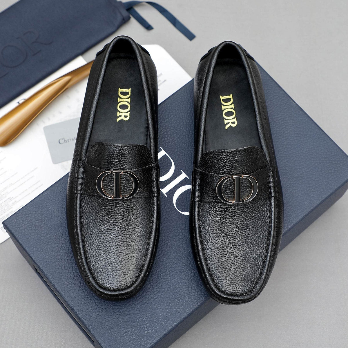 Dior CD Hardware Slip-On Loafers — front