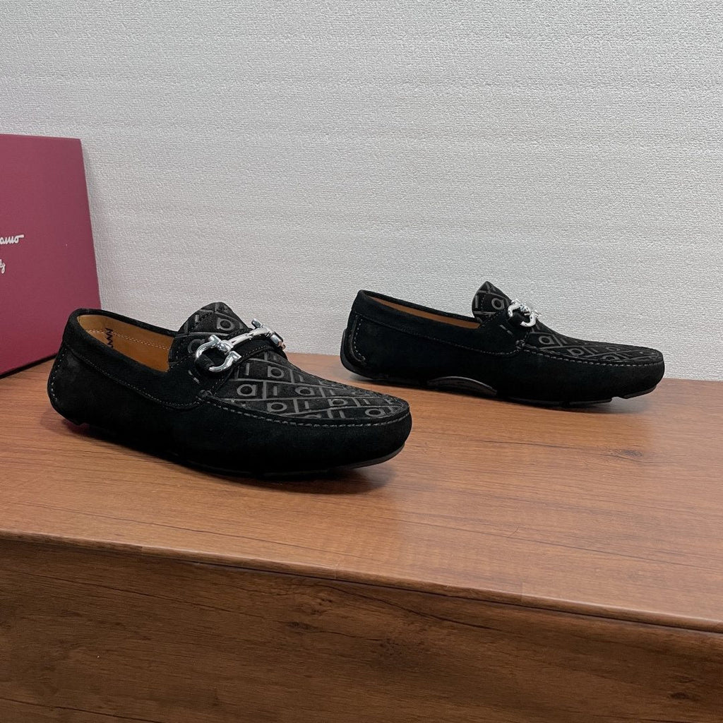 Ferragamo Horsebit Driving Shoes — side