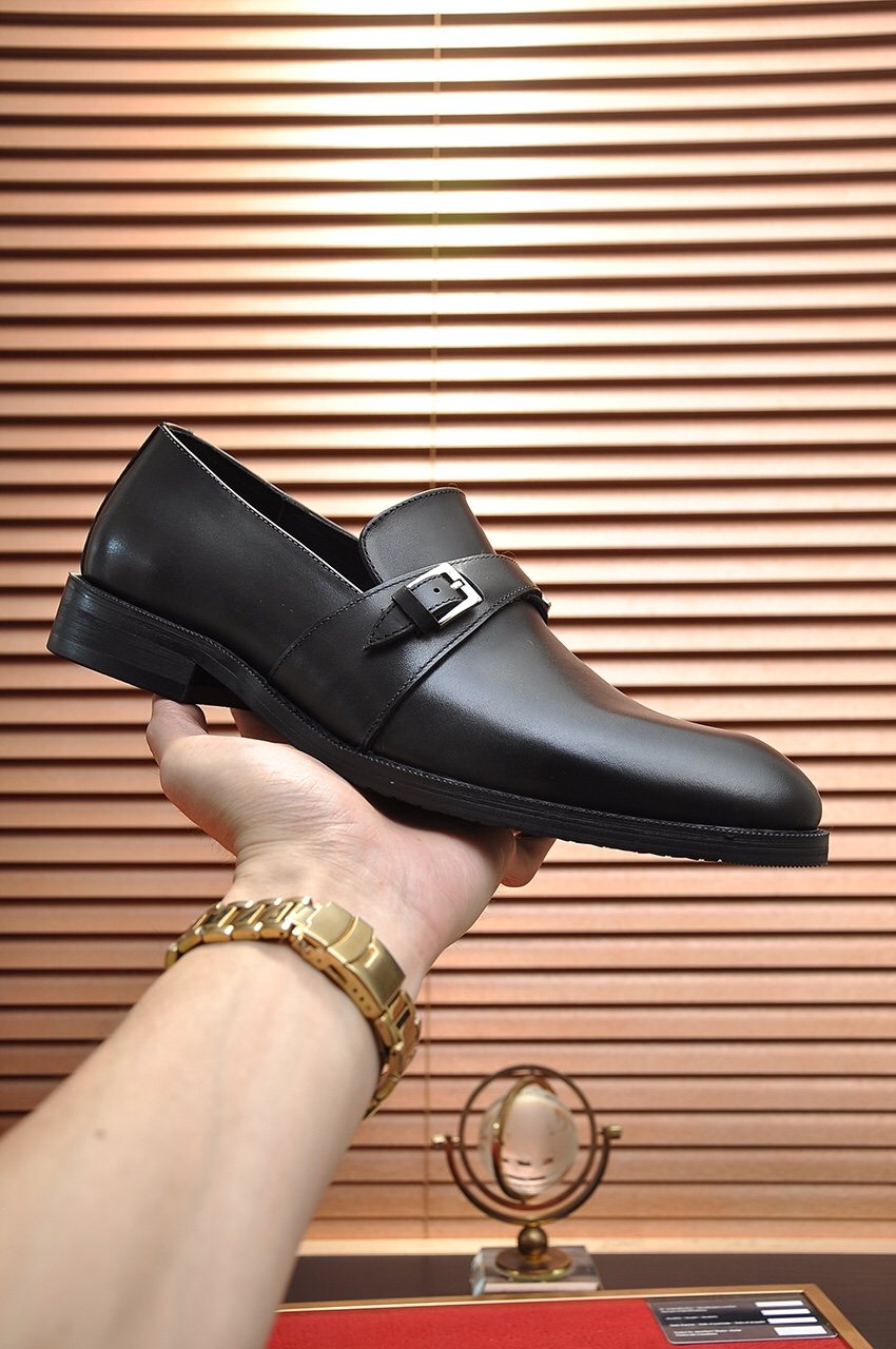 Hermès Black Buckle Loafers — model