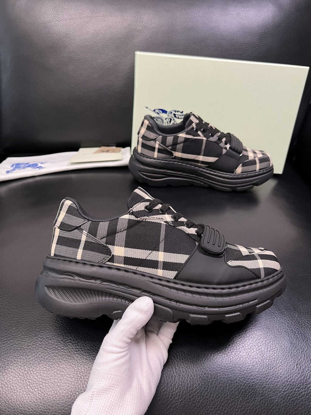Burberry Check Low-Top Sneakers — side