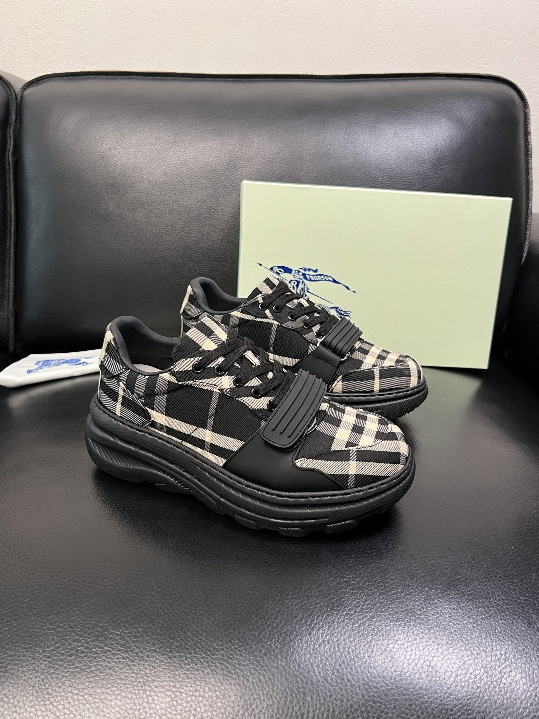Burberry Check Low-Top Sneakers — front