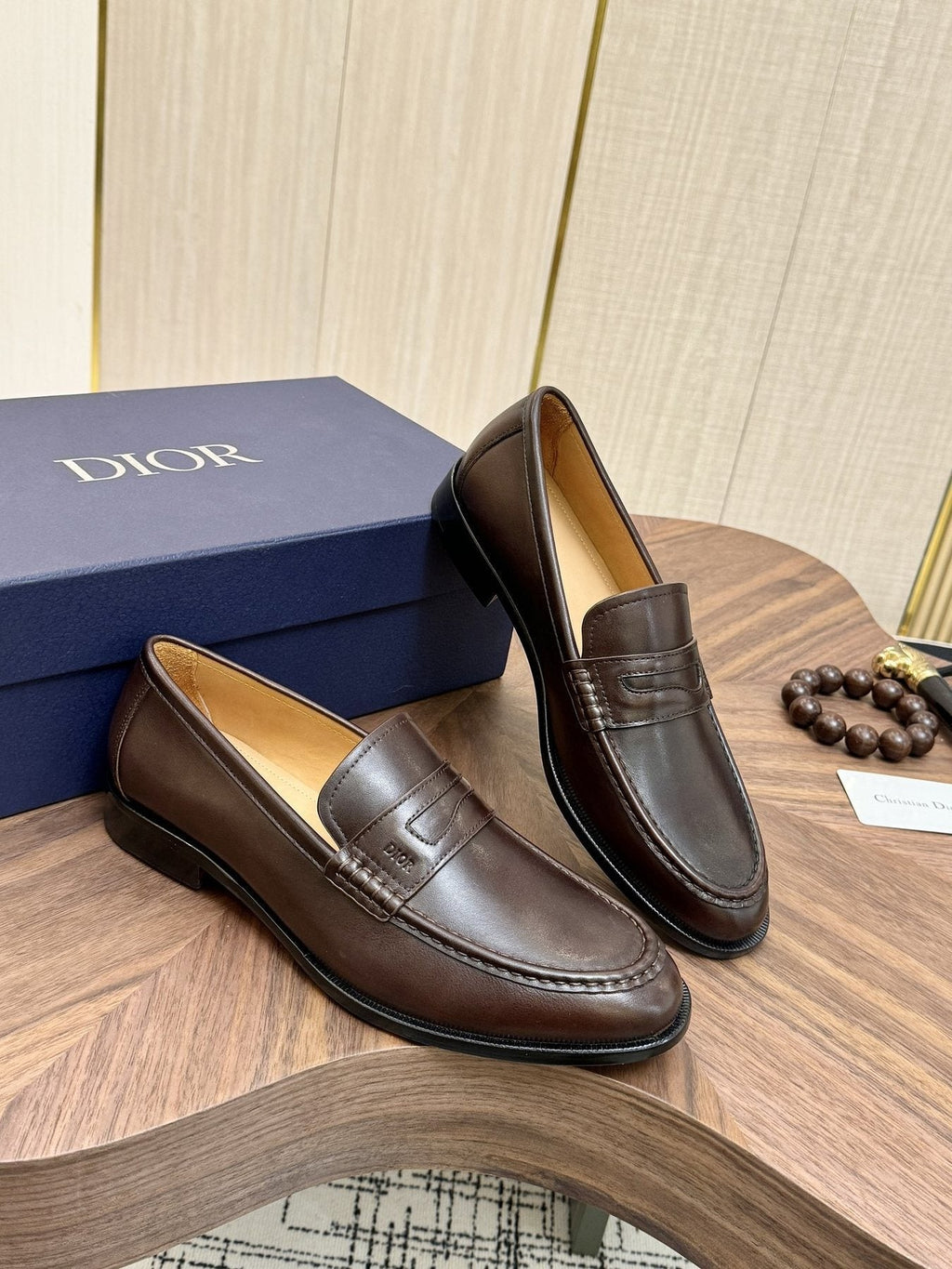Dior Leather Penny Loafers — model