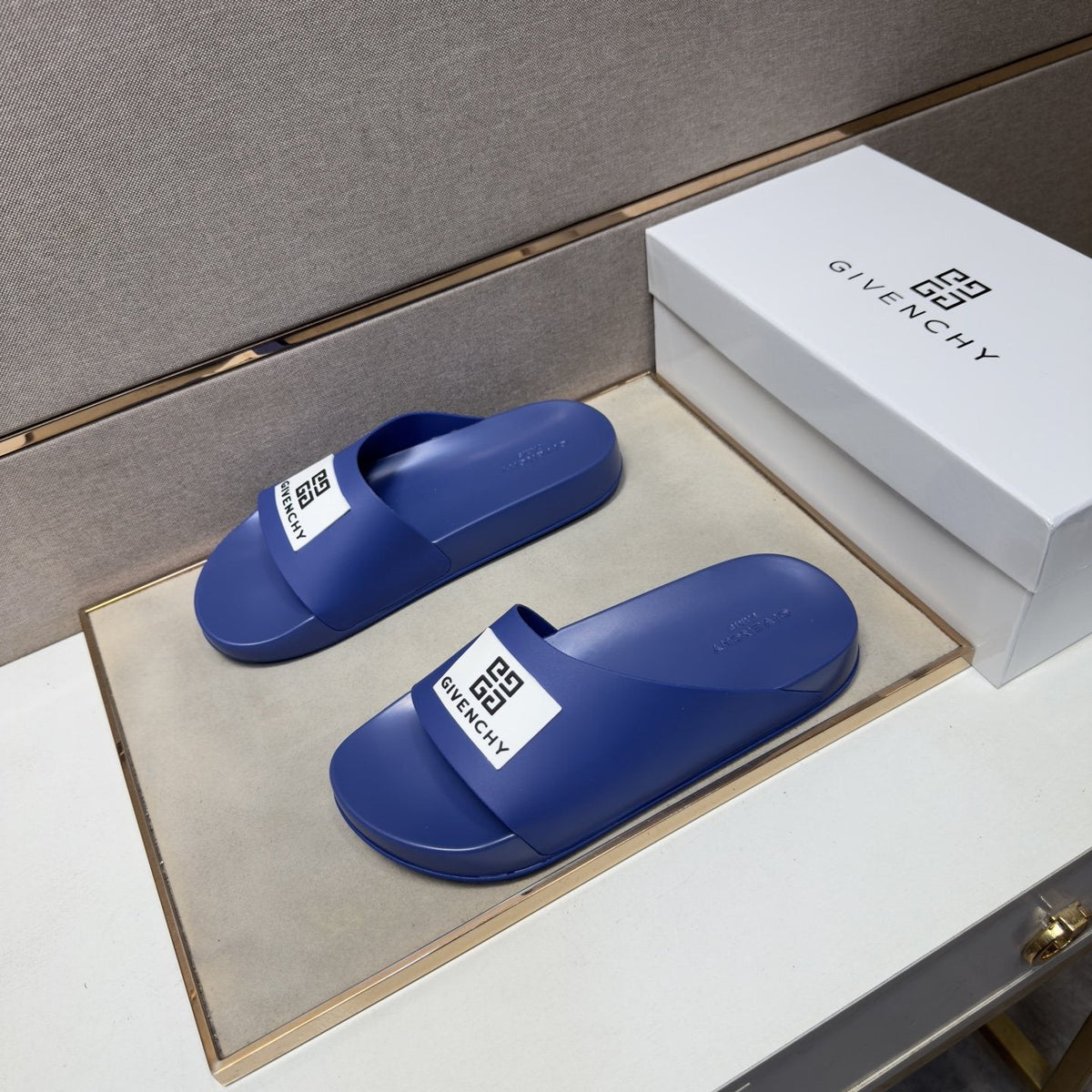 Givenchy Logo Strap Slide Sandals — front